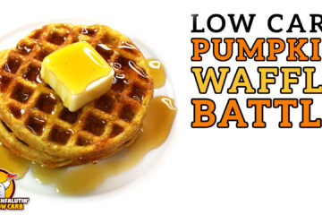 Low Carb Pumpkin Waffle Battle Video by Highfalutin' Low Carb