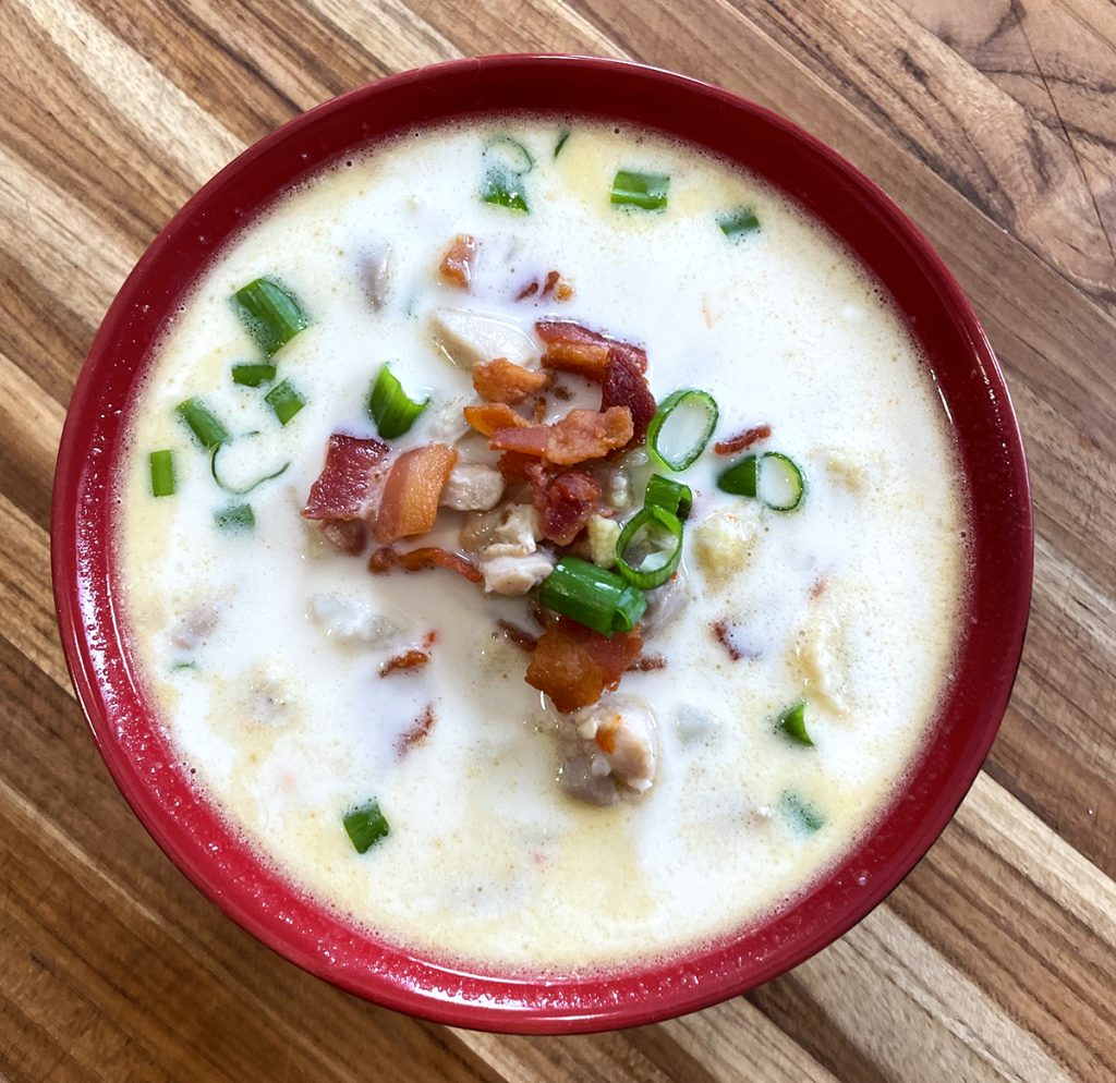 Low Carb Chicken and Baby Corn Chowder by Wes Shoemaker at Highfalutin' Low Carb